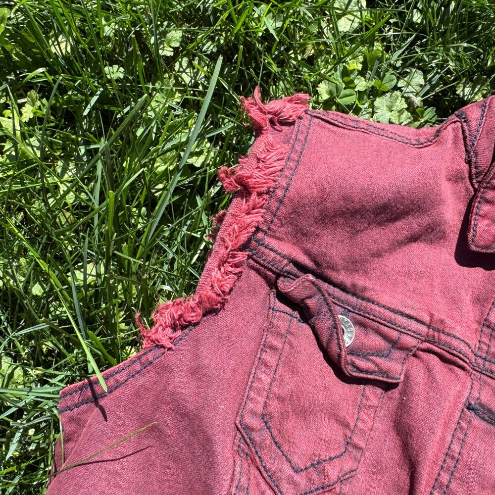 Emo Frayed Rocker Vest - Picture 3 of 3